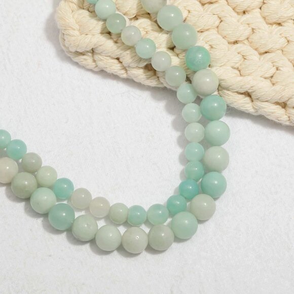 6mm Amazonite Round Beads DIY Jewelry Making - Picture 3 of 3